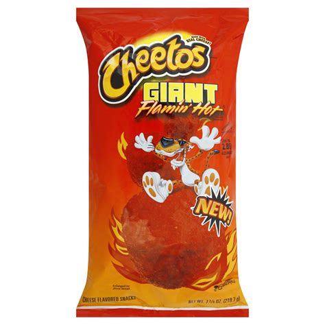 Cheetos Cheese Flavored Snacks, Giant, Flamin' Hot, 7.75 oz (219.7 g) - Food & Grocery - Snacks ...