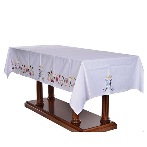 Altar Cloth with Marian symbol 45% cotton, 55% polyester | online sales on HOLYART.com