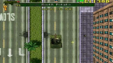 Gta 1 grand theft auto ps x gameplay tank bug - YouTube