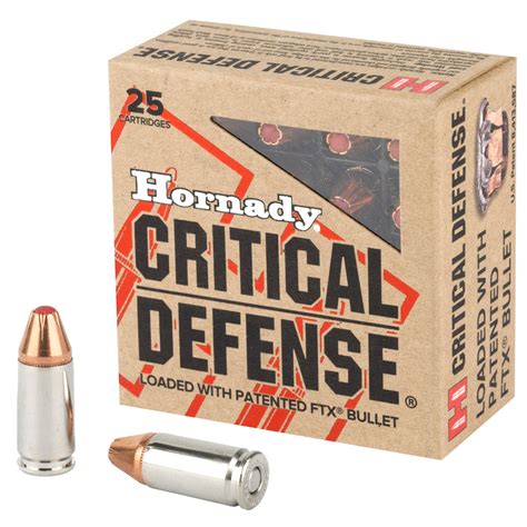 Hornady Critical Defense 9mm 115 grain Flex Tip Ammunition - Bereli Inc.