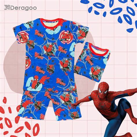 SET BAJU JALAN ANAK SHORTPANT SPIDERMAN | Shopee Malaysia