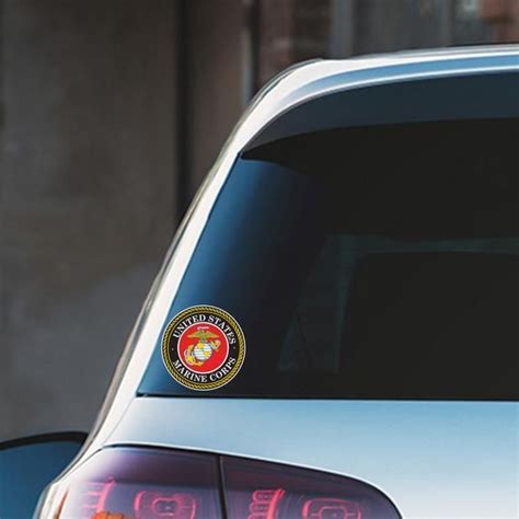 United States Marine Corps Coloured Car Bumper Color Vinyl Sticker. | United states marine corps ...