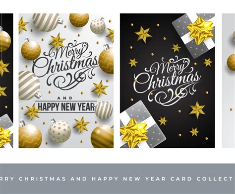 Set of Christmas Greeting Cards