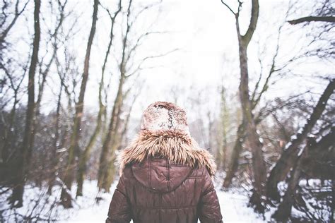 HD wallpaper: Girl in Winter Jacket Walking in Snowy Forest, cold, fashion | Wallpaper Flare