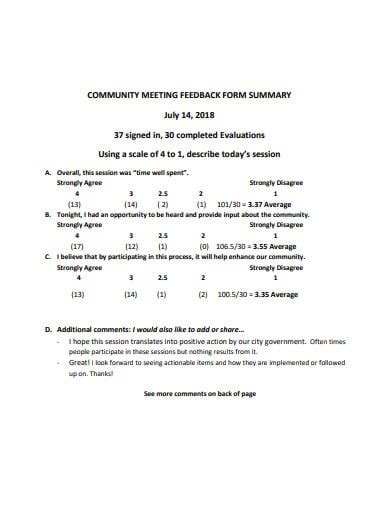 FREE 20+ Meeting Feedback Form Templates in PDF | MS Word | Free & Premium Templates