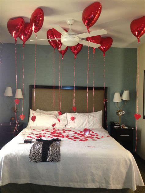 Valentines surprise hotel room for boyfriend or hubby. He absolutely LOVED it. | Romantic room ...