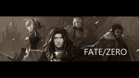 boys, swords, long, dark, anime, saber, black, fate zero, monochrome ...