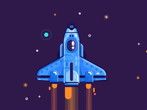 Space Ship Animation by Alex Krugli on Dribbble | Space anime, Among us space background gif ...