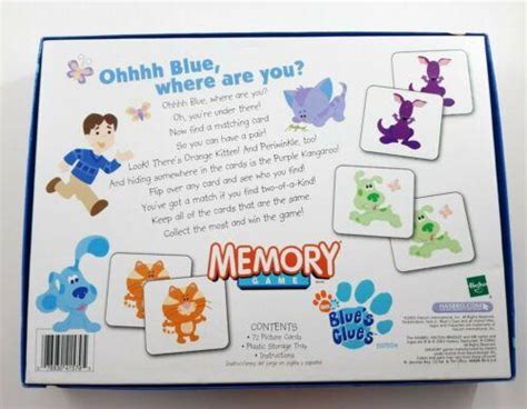 Blue's Clues Memory Game Nick Jr Nickelodeon Match Board Game Complete ...