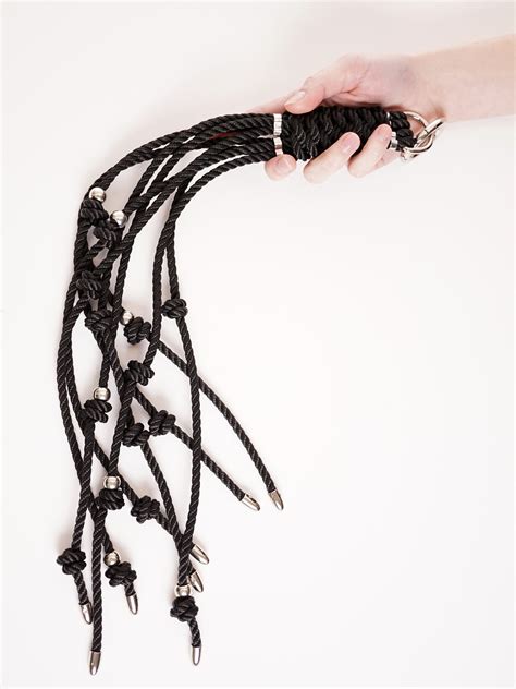 CAT-O-NINE TAILS Rope Whip Medium With Metal Tips in Black - Etsy