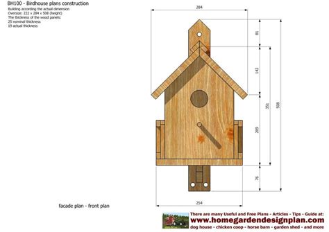 home garden plans: BH100 - Bird House Plans Construction - Bird House Design - How To Build A ...