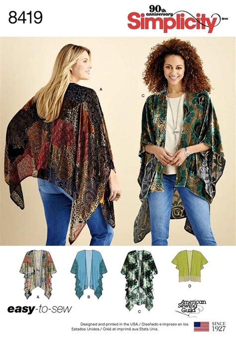 Sewing Pattern Women's Easy Kimono Wrap Pattern, Easy Wrap Pattern, Evening Wrap Pattern ...