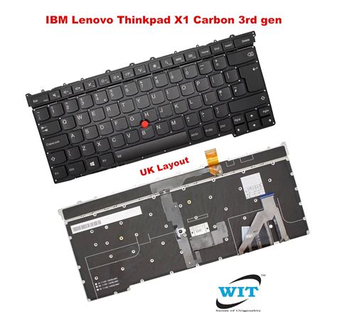 Keyboard For IBM Lenovo Thinkpad X1 Carbon GEN 3 2015 UK/USA layout MQ6-85GB 831-00311-00A ...