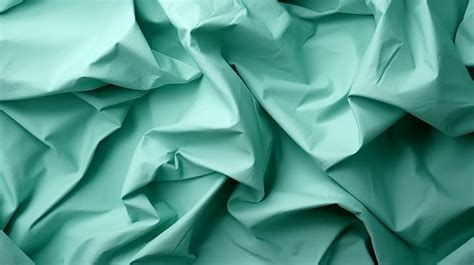 Stylish Crumpled Paper Texture In Trendy Mint Color Background, Wrinkled Texture, Parchment ...