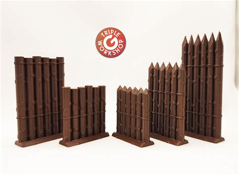 Medieval Palisade Wall Set by Triple G Workshop | Download free STL ...