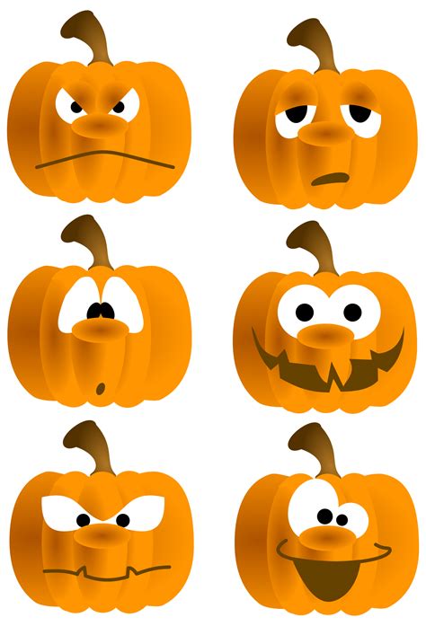 Clipart - Pumpkin Faces