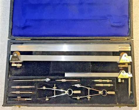 CENTEX 28” BEAM Compass & Drawing Instruments 13 Pieces in Fitted Case £44.00 - PicClick UK