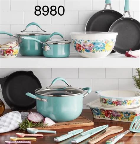 Pioneer woman teal cookware set | Lazada PH