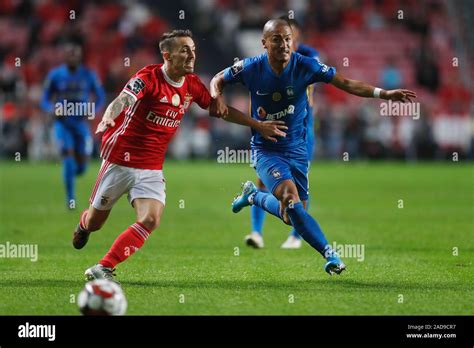 Lisbon, Portugal. 30th Nov, 2019. (L-R) Alex Grimaldo (Benfica), Daizen Maeda (Maritimo ...