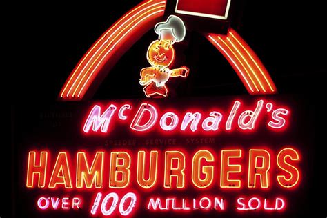 McDonald's Hamburgers | Neon signs, Mcdonalds, Neon