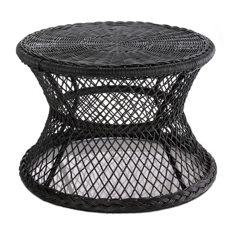 Round Rattan Outdoor Coffee Table - Natural Rattan Round Coffee Table – Luxe Furniture ...