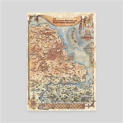 D&D - Dragonlance - Kalaman Region Map, an art canvas by Francesca ...