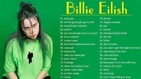 Billie Eilish Greatest Hits 2020 - Billie Eilish Full Playlist Best Songs 2020 - YouTube