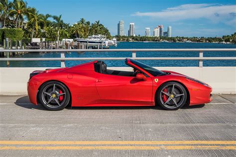 Ferrari 458 Spider Red Rental Options in Los Angeles