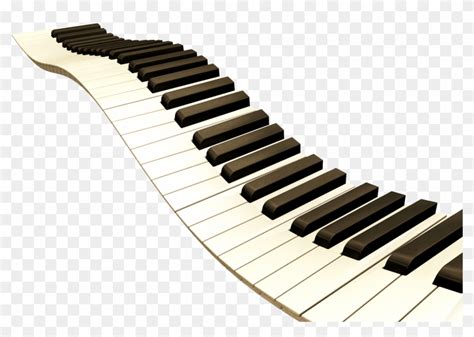 Piano Musical Keyboard Clip Art - Wavy Piano Keys - Free Transparent ...