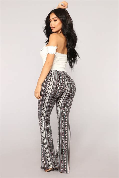 Brandy Print Flare Pants - Multi | Printed flare pants, Fashion, Flare ...