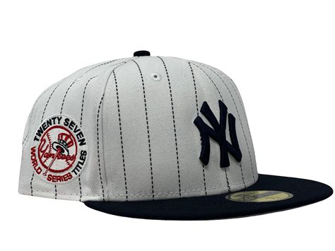 New York Yankees 27x World Series Champions Pinstripe New Era Fitted ...