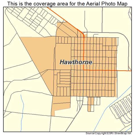 Aerial Photography Map of Hawthorne, NV Nevada