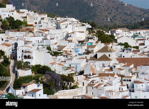 Frigiliana white hill village near Nerja La Axarquia area Malaga Stock Photo: 6362204 - Alamy