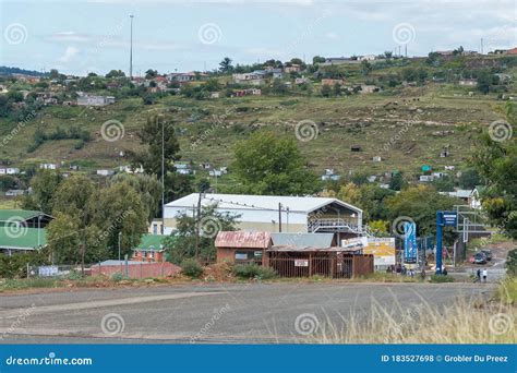 Ficksburg Bridge Border Control and Meqheleng Township Editorial Stock Photo - Image of street ...