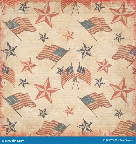 Patriotic Vintage Americana - Collage Background Paper - Patriot ...