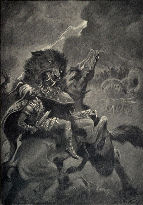 Giant Black Wolf | Norse mythology, Norse myth, Mythological creatures