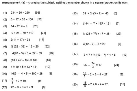 Rearranging Equations Worksheet With Answers – Equations Worksheets