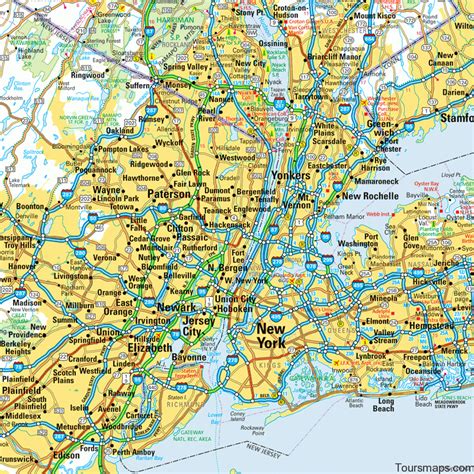 Map of New York City - ToursMaps.com