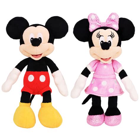 Buy DisneyJunior Mickey Mouse and Minnie Mouse Beanbag Plushie 2-Pack Stuffed Animals Online at ...