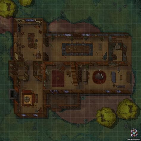 Haunted Mansion Battle Map 30x30 : Roll20