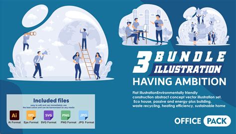 Premium Having Ambition Illustration pack from Business Illustrations