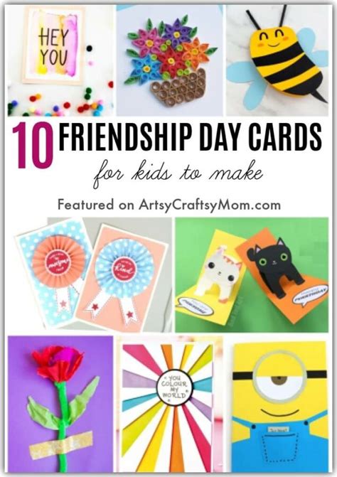 10 Best Friendship Day Cards Ideas for Kids - ArtsyCraftsyMom