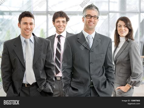 Group Four Happy Business People Image & Photo | Bigstock