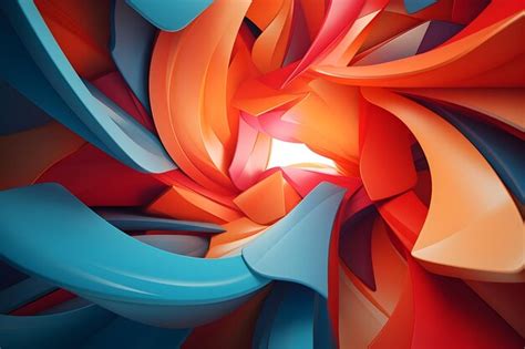 Premium AI Image | Abstract colorful 3d shapes background