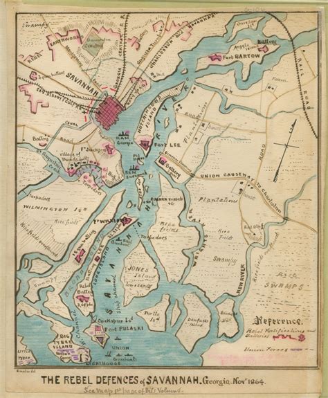 Savannah River Map - 1864 – HullSpeed Designs