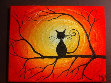 Cat Painting What Can I See 8 x 10 acrylic by Michael H.