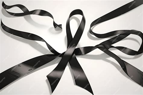 Premium AI Image | Black awareness ribbon meaning Black ribbon symbol Black ribbon awareness ...