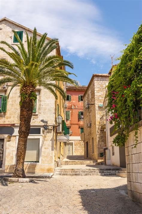 Old Town Street of Makarska, Dalmatia, Croatia Stock Image - Image of ...