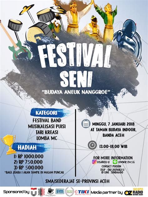 Poster Festival Seni | Desain brosur, Event posters, Brosur