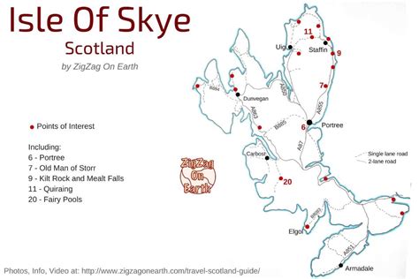 Isle of Skye map - tourism map - things to do in Skye island - isle of ...